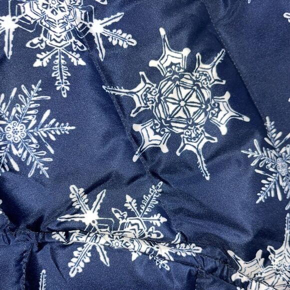 Lands' End Snowflake Puffer Vest Down Fill Winter - Picture 9 of 9